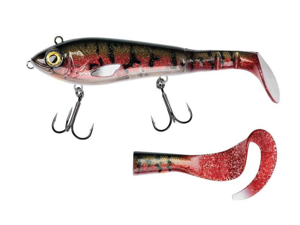 ABU GARCIA SVARTZONKER MCHYBRID 20CM 100G On todella pyytävä hybridiviehe / haukiviehe. Kaksi kiinnityskohtaa mahdollistavat säädettävän uinnin erilaisiin olosuhteisiin sekä pyrstö on myös vaihdettavissa sirppipyrstöön